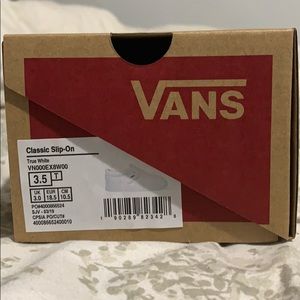 Classic Slip on/ All White Toddler Vans